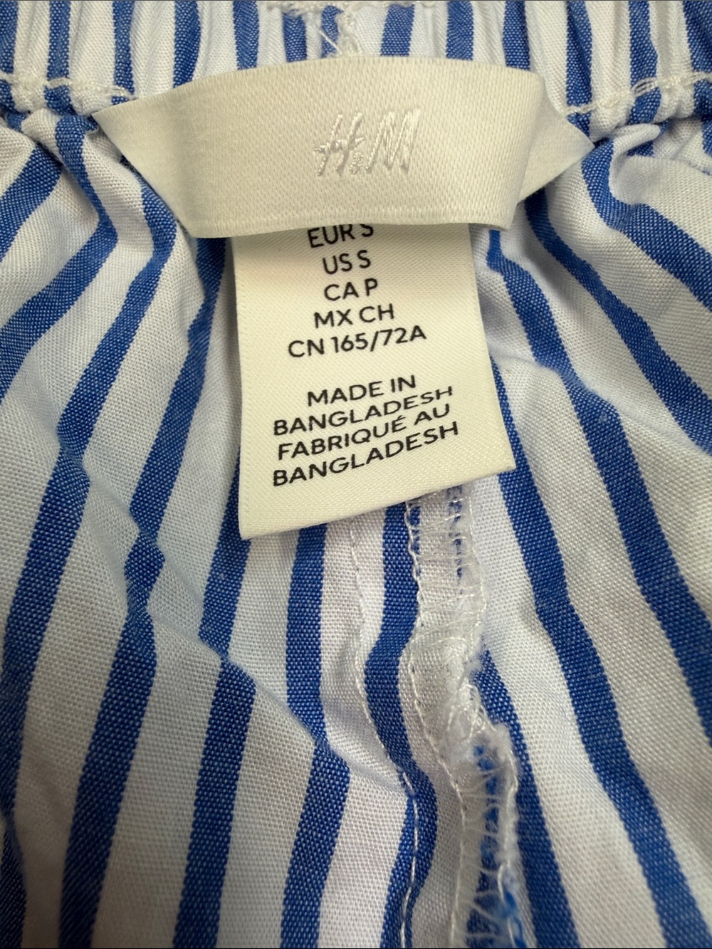 H&M Blue & White Vertical Stripe Pants - Picture 4 of 6